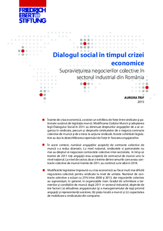 Dialogul social în timpul crizei economice
