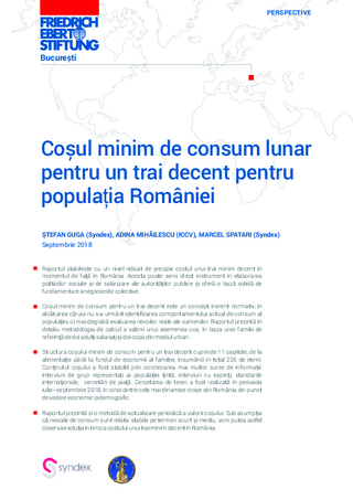 Coşul minim de consum lunar pentru un trai decent pentru populaţia României